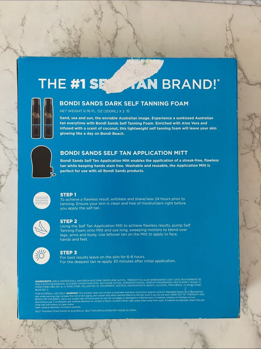 Bondi Sands Dark Self Tanning Foam Duo with Black Mitt